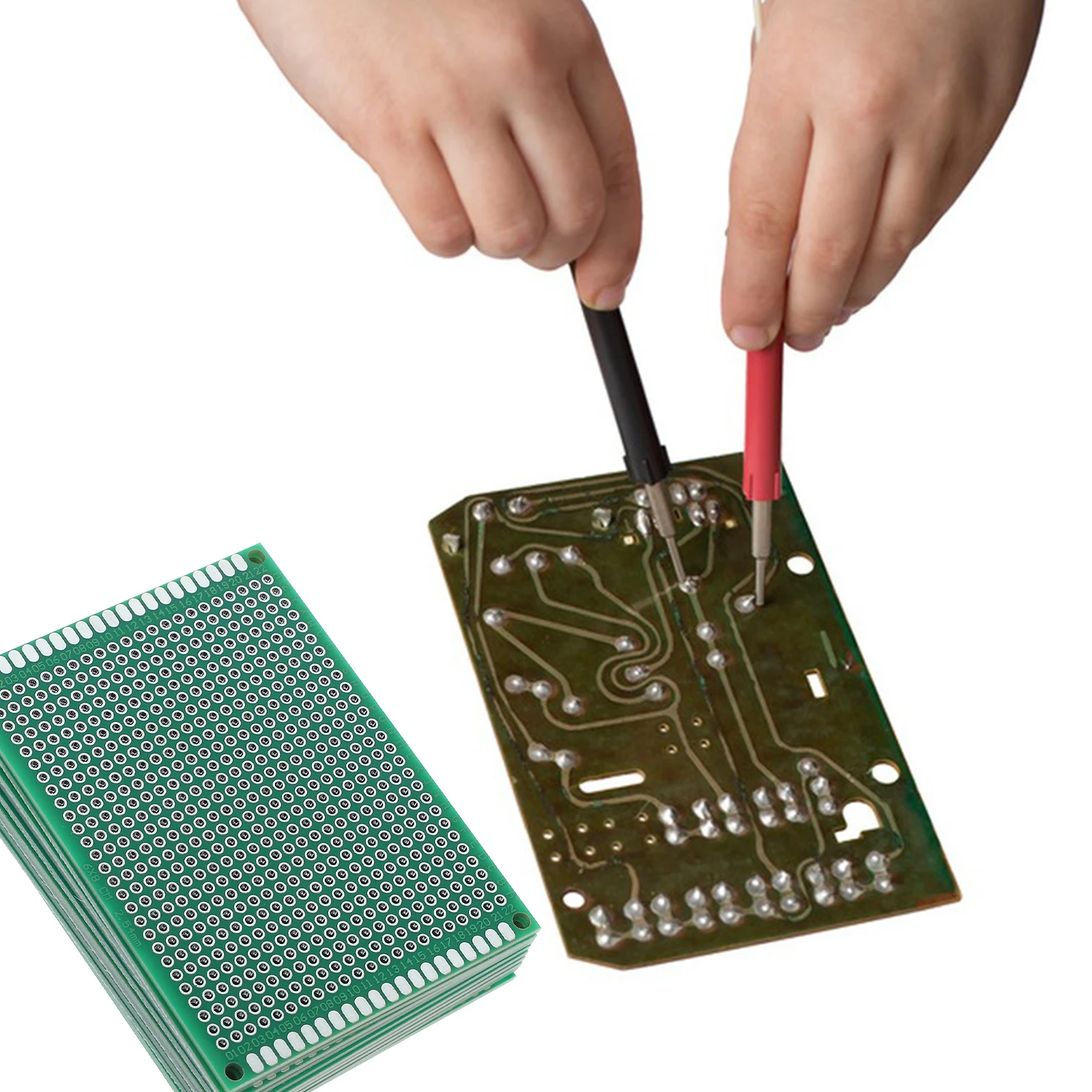 

10pcs Double-sided Circuit Board Solderable Universal PCB Boards Prototyping Electronic Projects Repair Kits Fiberglass Resin