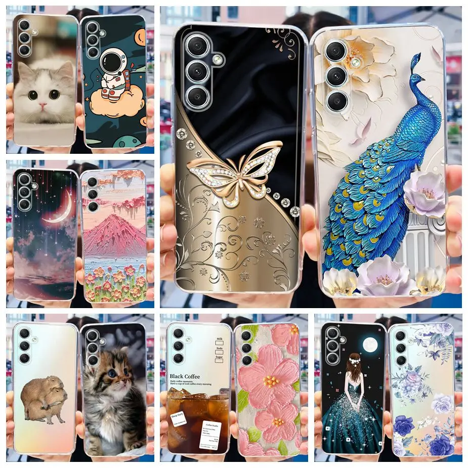 For Samsung Galaxy A55 Case SM-A556B New Fashion Painted Cover Soft Silicone Phone Case For Samsung A55 A 55 GalaxyA55 5G Bumper