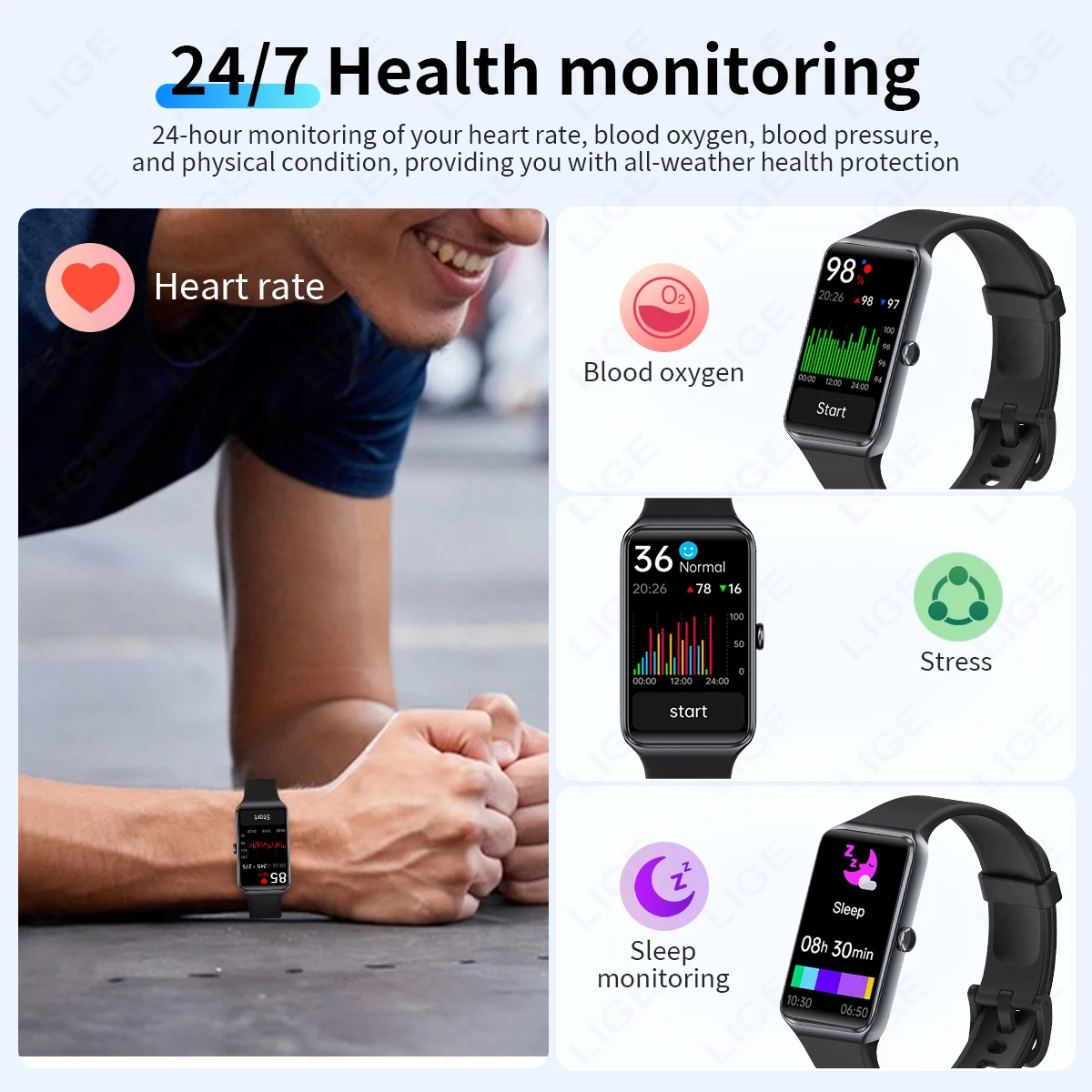 LIGE Couple Smart Wristband Me - đánh giá và giá Smartwatch Latest Watches For Women