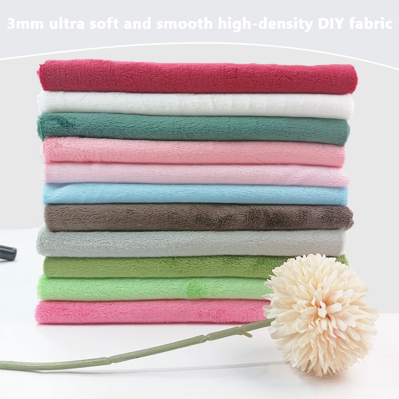

SEWBATO High Quality 3mm Plush Length 45x50cm Synthetic Fur Polyester Fiber Mink Fabric Super Soft Plush DIY Doll Dyed Fabric