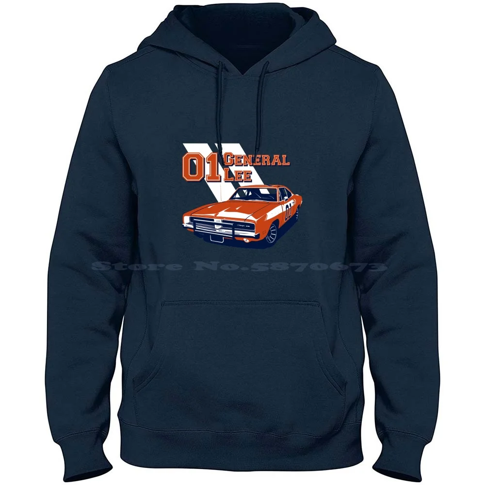 General Lee Classic T-Shirt 100% Cotton Hoodie Generallee General Lee Of Hazzard Charger The General