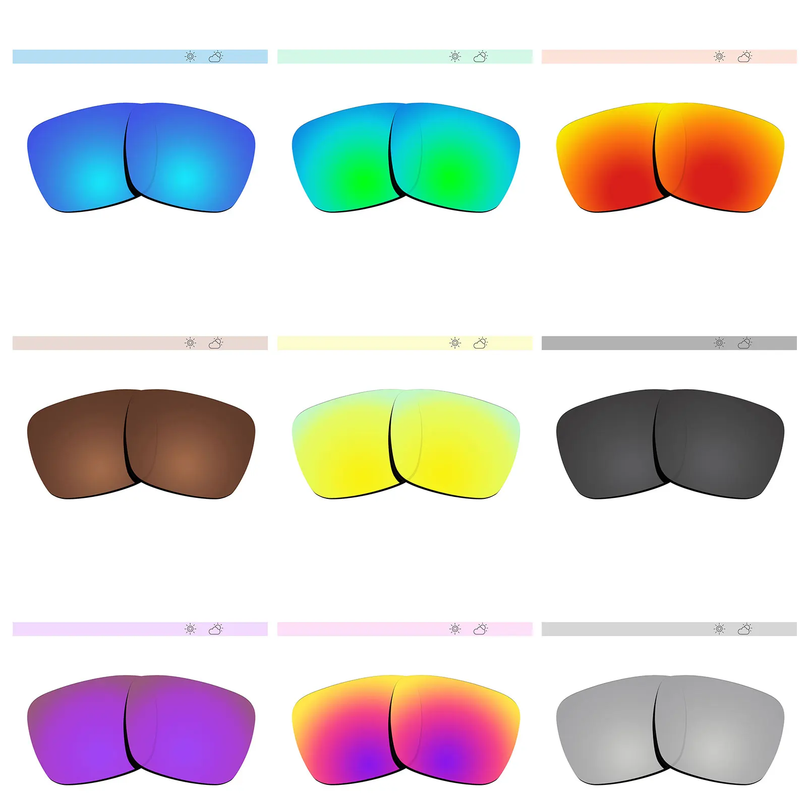 Glintbay Polarized Replacement Sunglasses Lenses for Burberry BE4402U 56mm -Multiple Options (Only lenses)