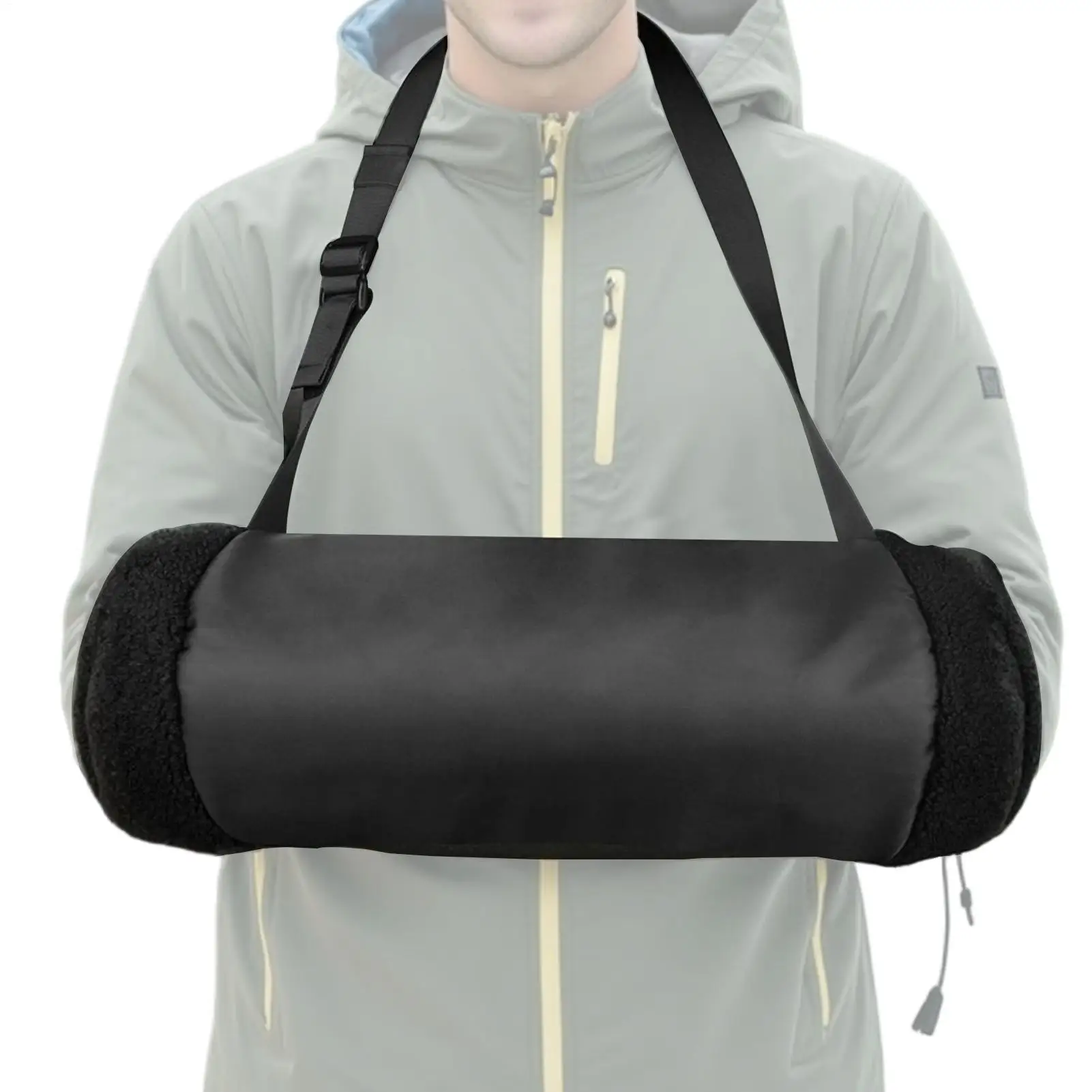 

Camping Hand Warmer Pouch, Adjustable Muff with Neck Strap Zipper Pocket for Camping Hunting Winter Outdoor Sports
