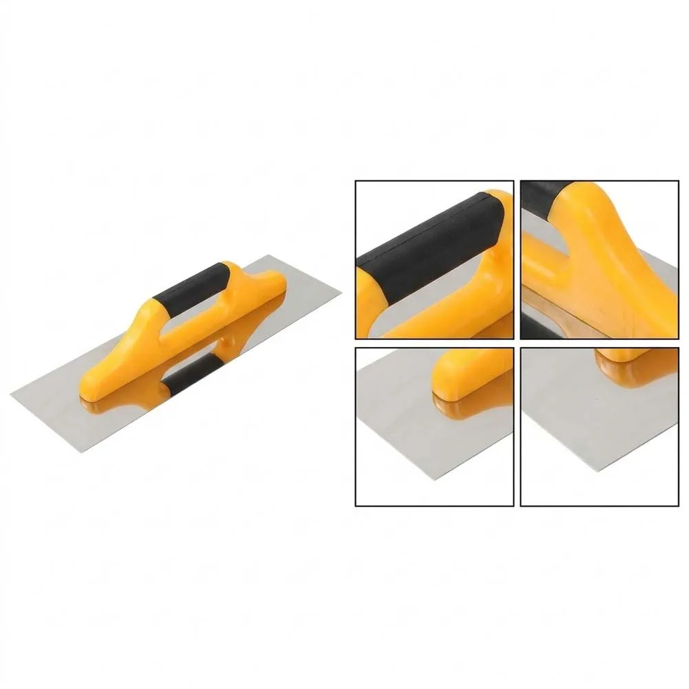 Stainless Steel Putty Trowel Featuring Flat Blade Geometry and Extended Handle for Improved Reach and Reduced Bending During Use