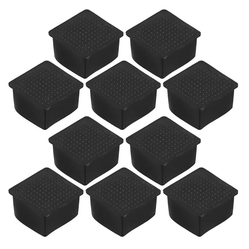 10Pcs Square Table Leg Covers Sturdy Wear-Resistant Floor Protectors for Chairs Tables Furniture Noise Reduction Soft Cushioning