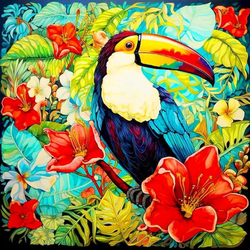 

GATYZTORY 5d Diamond Embroidery Flower Woodpecker Rhinestone Picture Diamond Painting Full Square Animal Drill Gift Home Decor