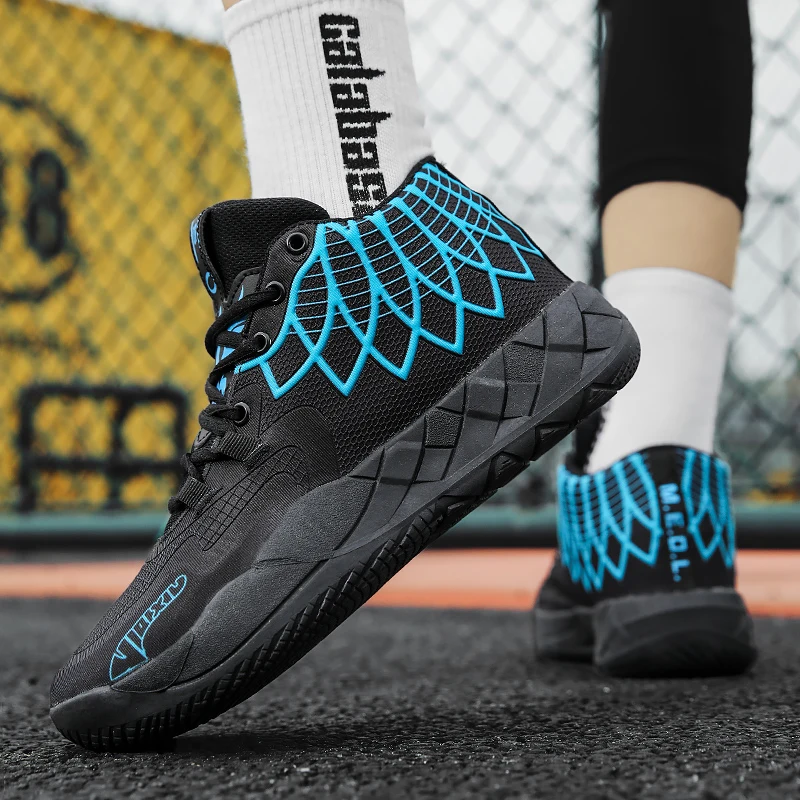 2024 Professional Men\'s Basketball Fashion Trend Shoes Basketball Sneakers Anti-skid High-top Couple Breathable Basketball Boot