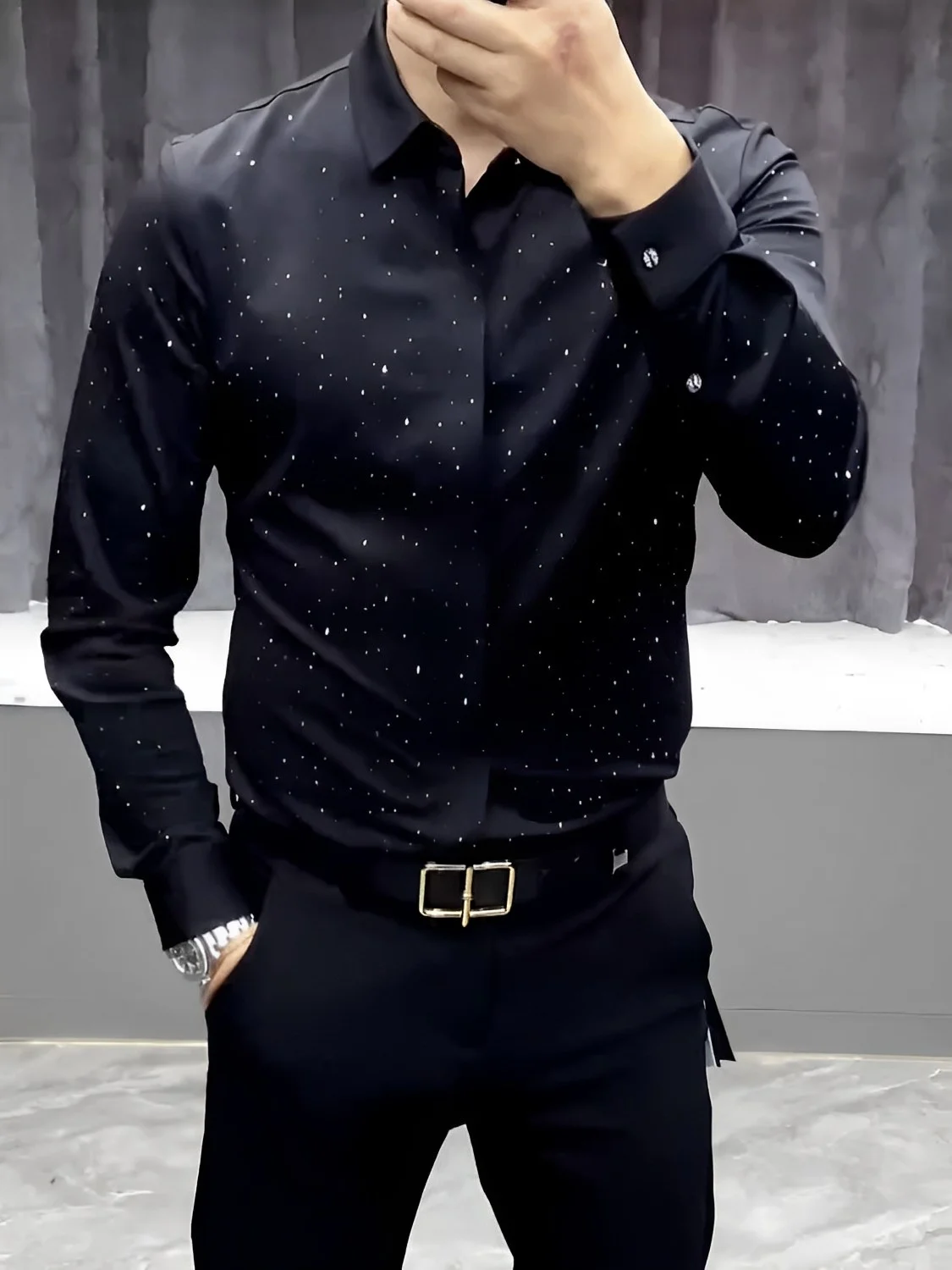 

Men's Faion Busin irt Autumn New Sle High Quali Base Layer irt Long Sve Slim Fit Easy Care irt for Men