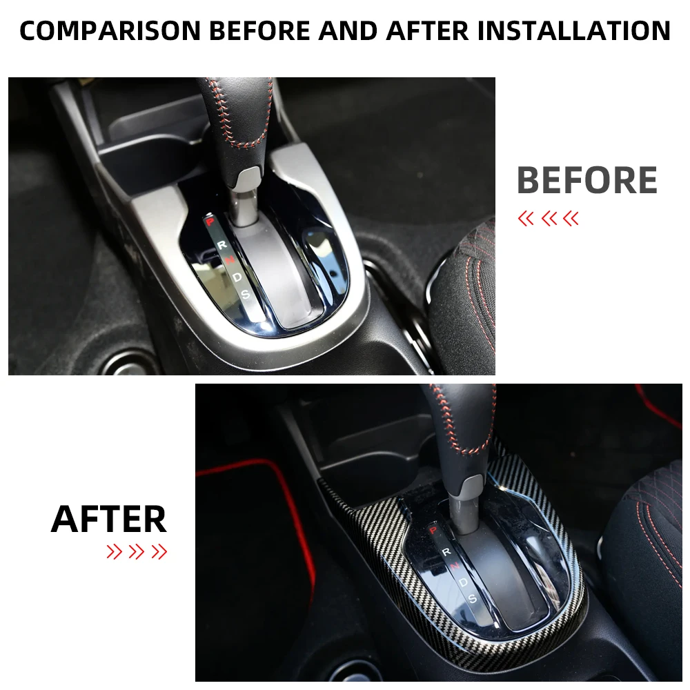 Car Gear Shift Panel Trim for Honda Jazz GK 2014 - 2025 Fit 2018 - 2024 AT Center Console Protection Sticker Cover Accessories