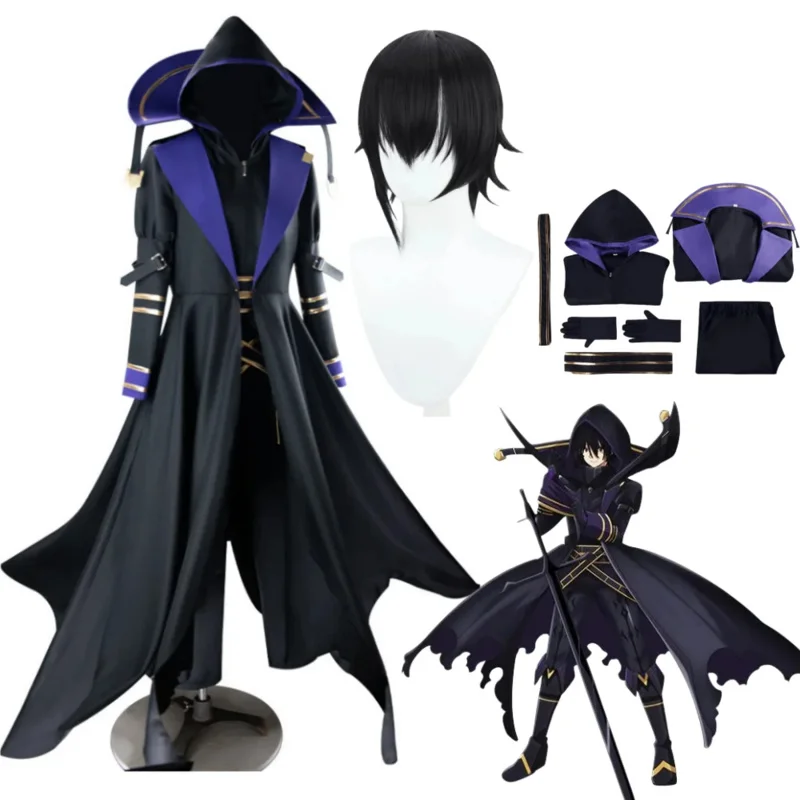 

Костюм для косплея Cid кагеноу из аниме «эминанция в тени», черный костюм кагено для косплея, униформа «Тень» для сада, искусственные перчатки, наряд