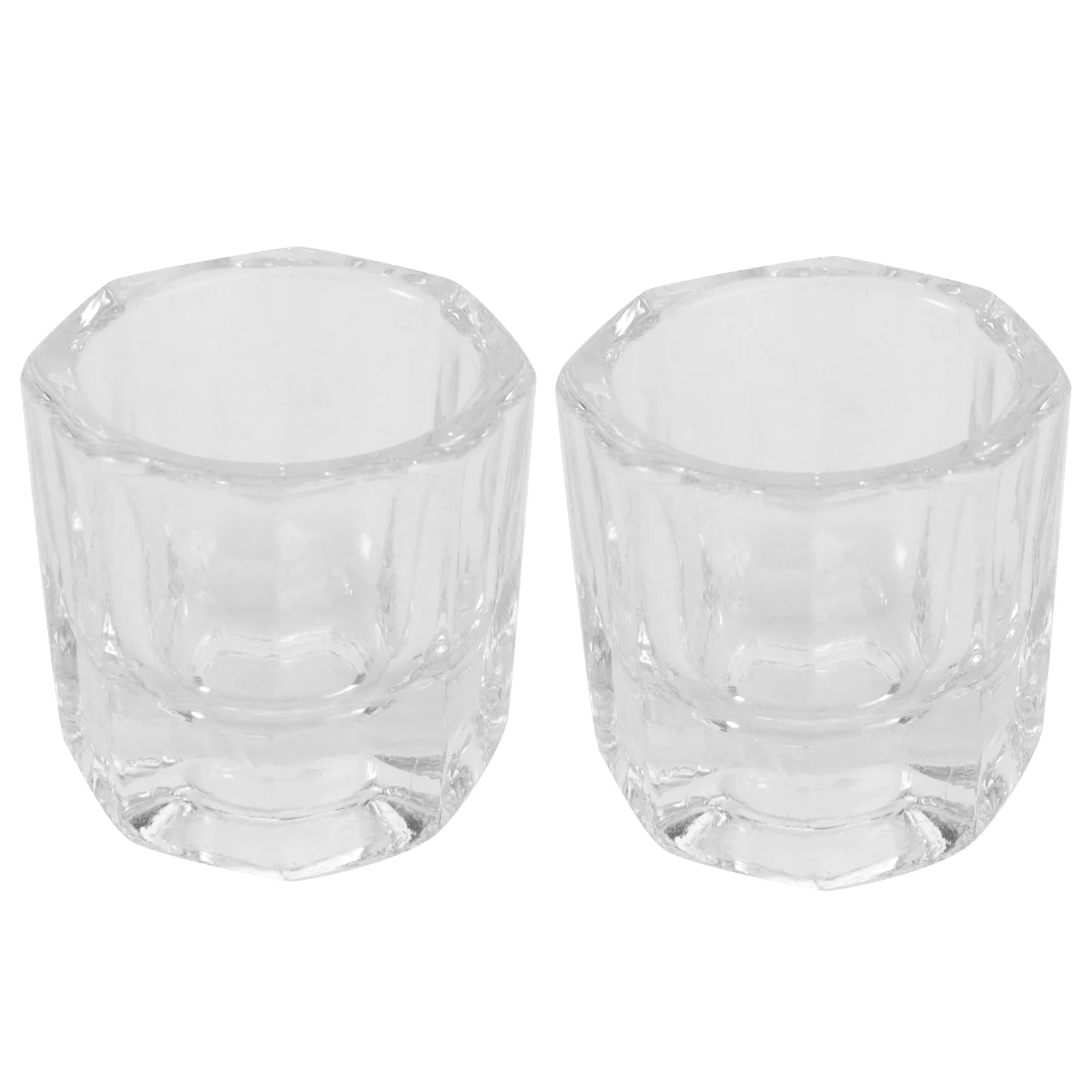 2 Pcs Manicure Tools Nail Crystal Cups Liquid Tint Mini Tints Bowls Glass Dishes