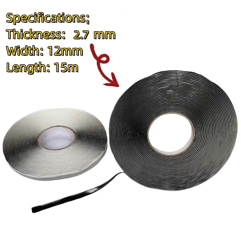 Vaccum Bagging Tacky Tape 2.7mm*12mm High - Tack High - Temp Vaccum Bag Seal black vaccum sealing tape for RTM bagging