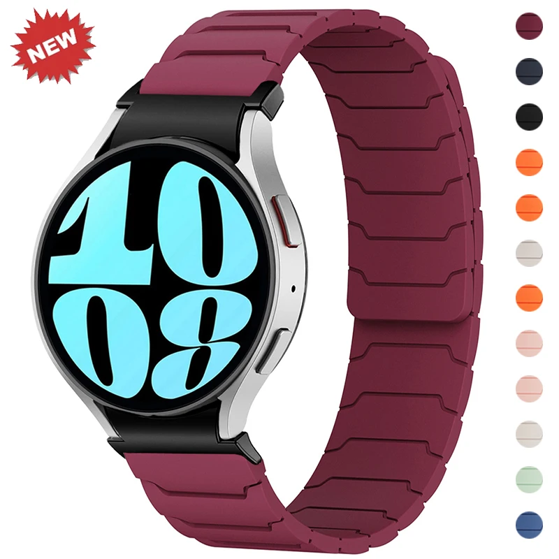 

Magnetic Strap for Samsung Galaxy Watch7 6 5 4 40mm 44mm 5Pro Sport Band for Galaxy 6 4 Classic 43mm 47mm Smartwatch Bracelet