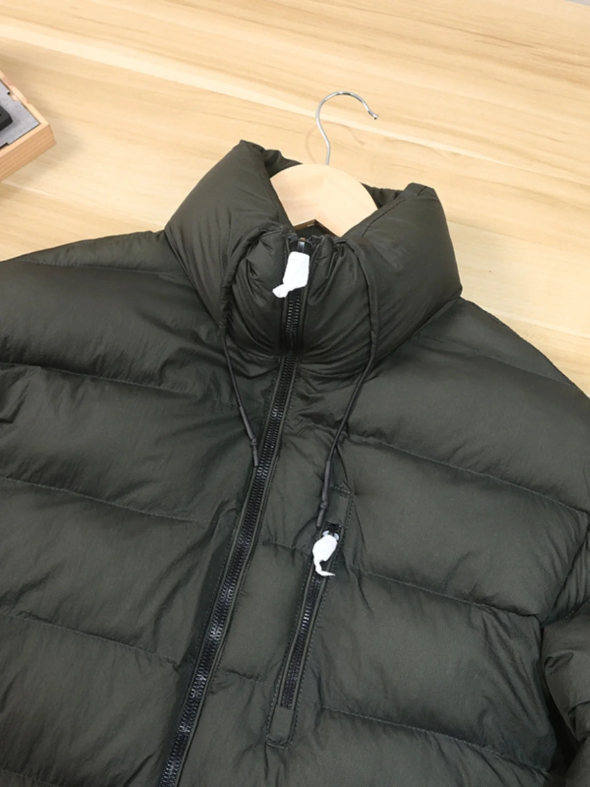 معطف دافئ خفيف الوزن للرجال من Thiened كاجوال من القطن بياقة واقفة وطبقة مزدوجة Ne European Simple Faion Urban Sle