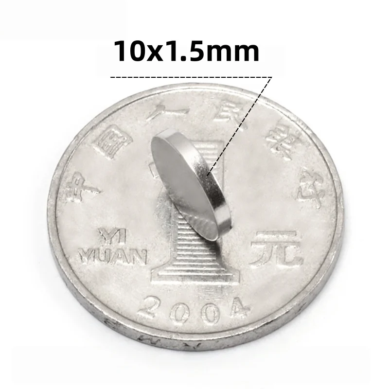 10x1.5mmRound magnets can be flexibly used for refrigerator attachment, office document fixing and DIY crafts10x1.5mm