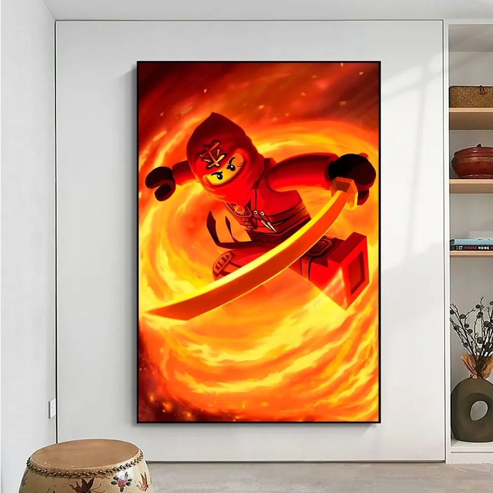 Cool Cartoon-N-Ninjago-S Poster No Framed Poster Kraft Club Bar Paper Vintage Poster Wall Art Painting Bedroom Study Stickers