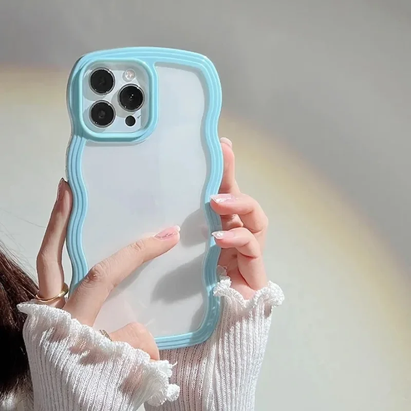 สําหรับเคสโทรศัพท์ iphone 16pro 13 16pro max iphone 15 iphone 16 กรณีครอบคลุมอย่างเต็มที่เพื่อป้องกันคลื่นตกรูปร่างโทรศัพท์สบาย