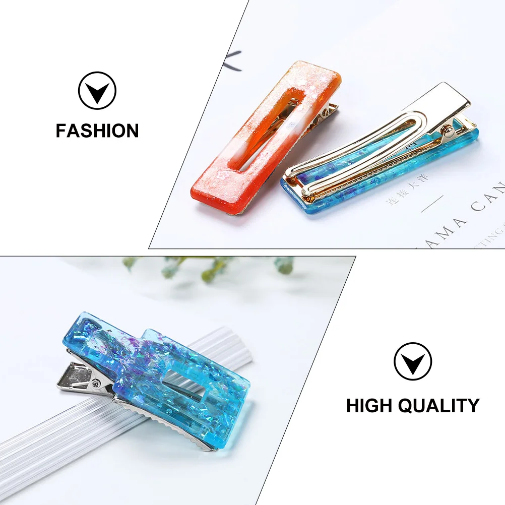 

1 Set Silicone Resin Hairpin Molds Diy Jewelry Making Casting Mold For Teens Epoxy Hairpins Pendant Crafting Tool Jewelry