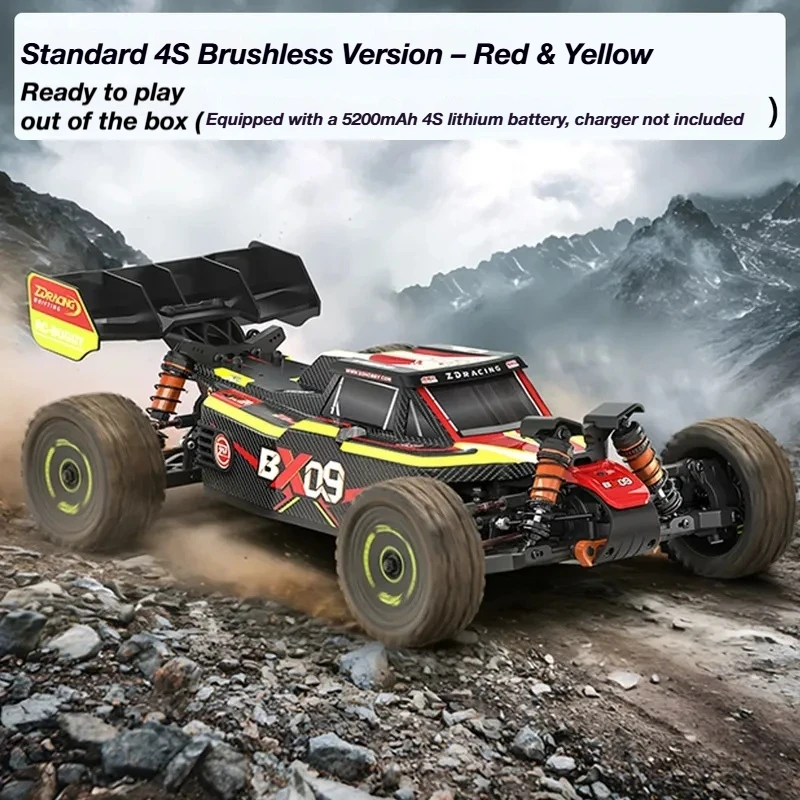 Zd Racing Rc Buggy 1/9 Scale 4wd Bx09 Rtr 75km High Speed 4s Off Road All Terrain Rc Car For Adult Outdoor Hobby Racing 4S