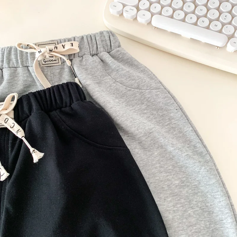 Korea Baby Boy Sweatpants Children Autumn Long Pants Kids Boys Girl Sport Harem Trousers Infant Panties Toddler Spring Bottoms image 4