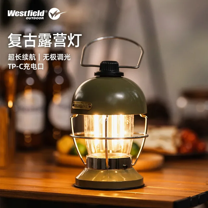 Outdoor camping light super long life super bright camping light tent ceiling atmosphere retro hook lantern