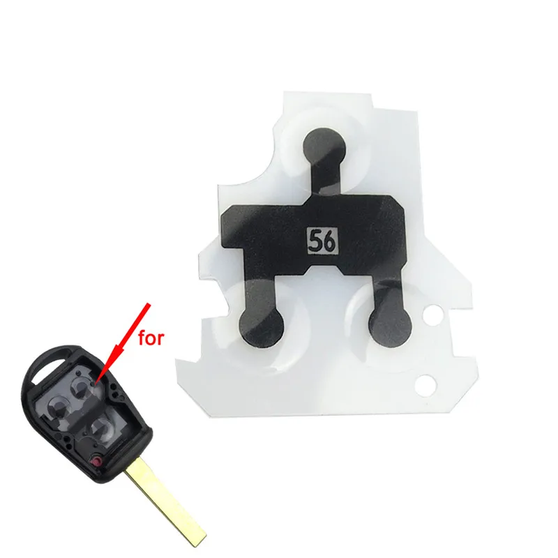 3 Button Car Key Pad with Conductive Gasket Auto Accessories Rubber Pad for BMW Series 3 5 7 E38 E39 E36 Z3 Z4 Z8 X3 X5