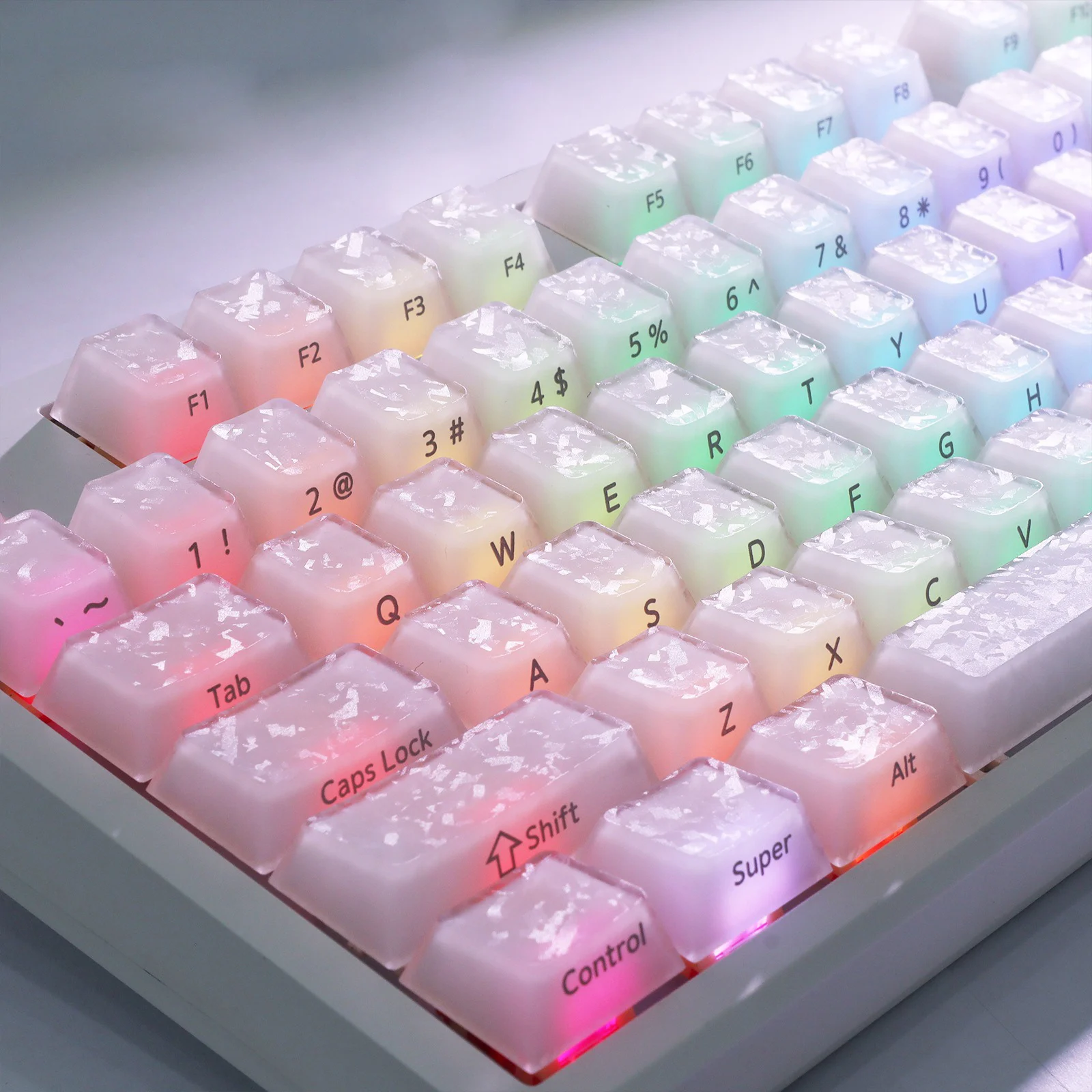 126 Keys Carbon Fiber Texture Keycaps Cherry Profile Shine‑Through PC Key Cap Set For Magnetic Switch MX Mechanical Keyboard ISO