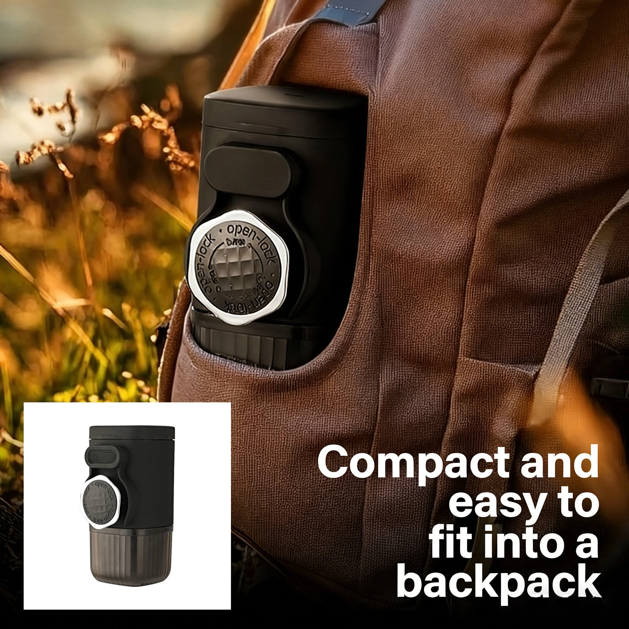 

Портативная ручная кофемашина для эспрессо – совместима с капсулами, ручной насос для дома и улицы