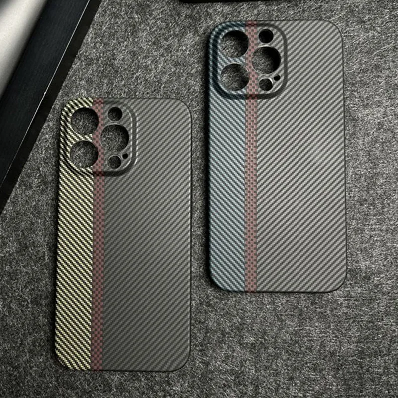 

Real carbon fiber case Phone Aramid cover For iphone 14 Pro Max case Aramid Fiber Ultra-thin Anti-drop iphone 12 13 14 pro max