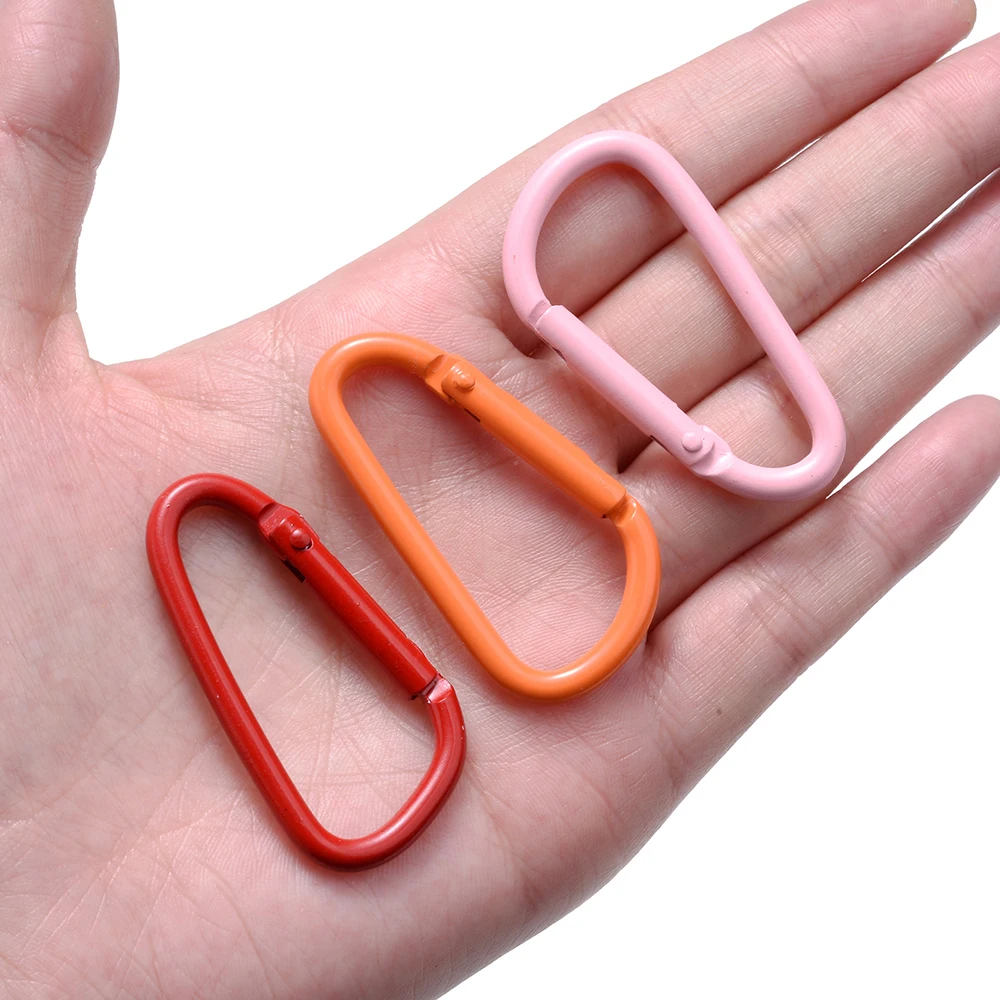 iYOE 5pcs/Lot 45x24mm Mix D Karabińczyk Kolorowy brelok ze stopu Haczyki do tworzenia biżuterii Złącze breloka DIY Findings — zdjęcie 4