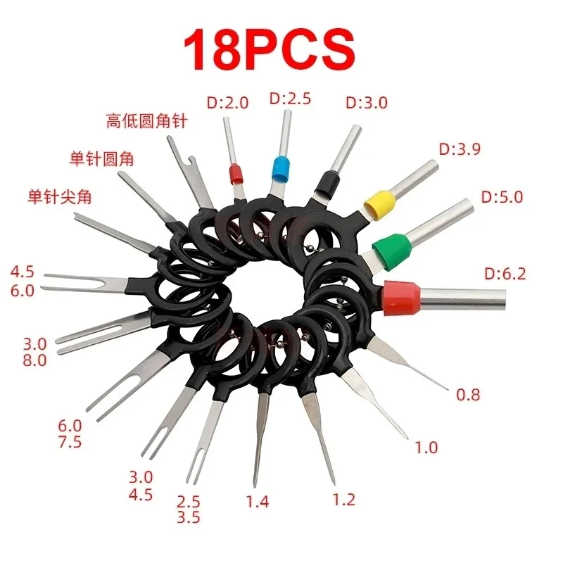 18/26/41 pces ferramentas de reparo da remoção do terminal do carro fiação elétrica crimp conector pino extrator kit chaves automotivo plug extrator