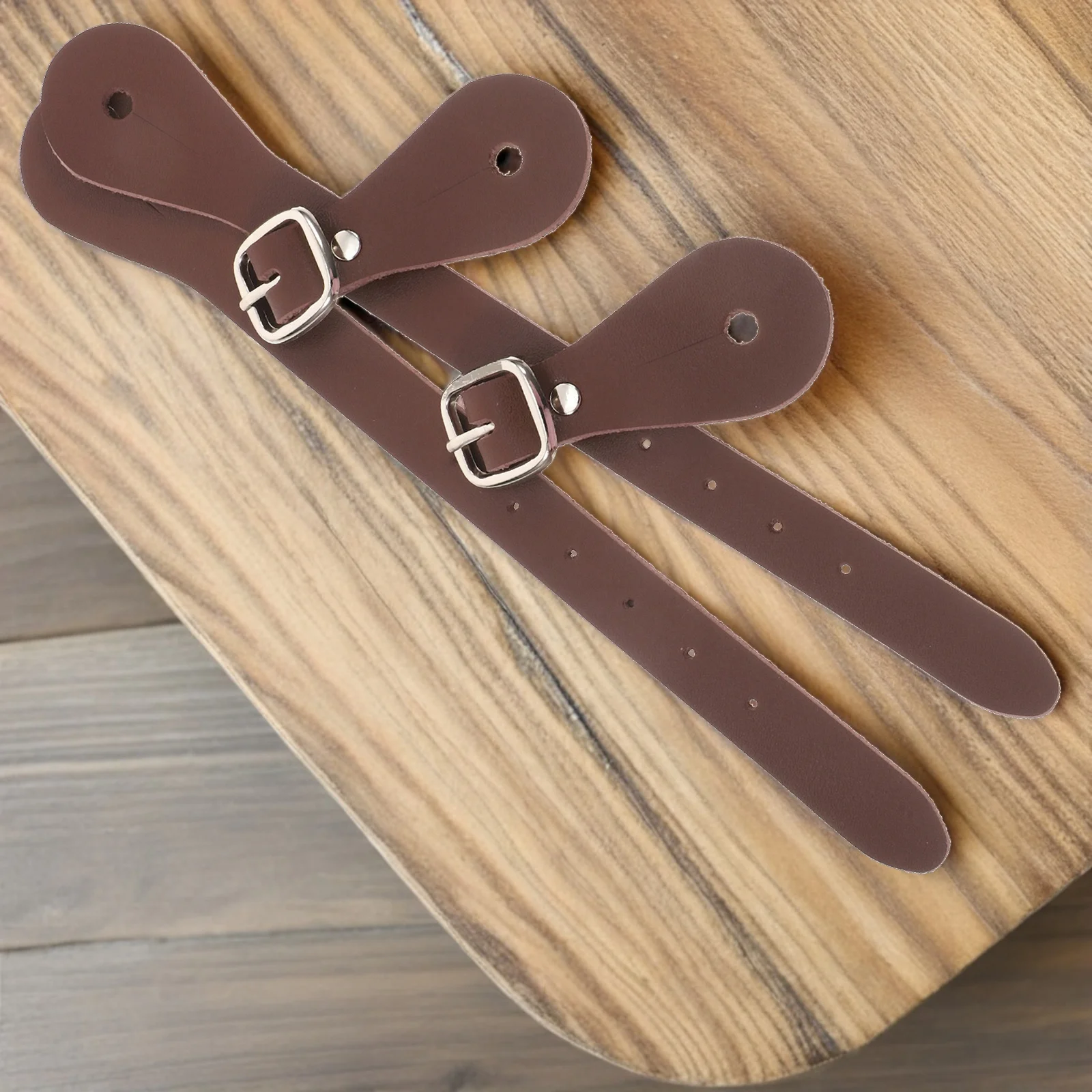 2 قطعة ركوب الخيل حفز الأشرطة قابل للتعديل بولي Material المواد النمط الغربي كاوبوي التمهيد الأشرطة الرجال النساء المعدات في الهواء الطلق #1