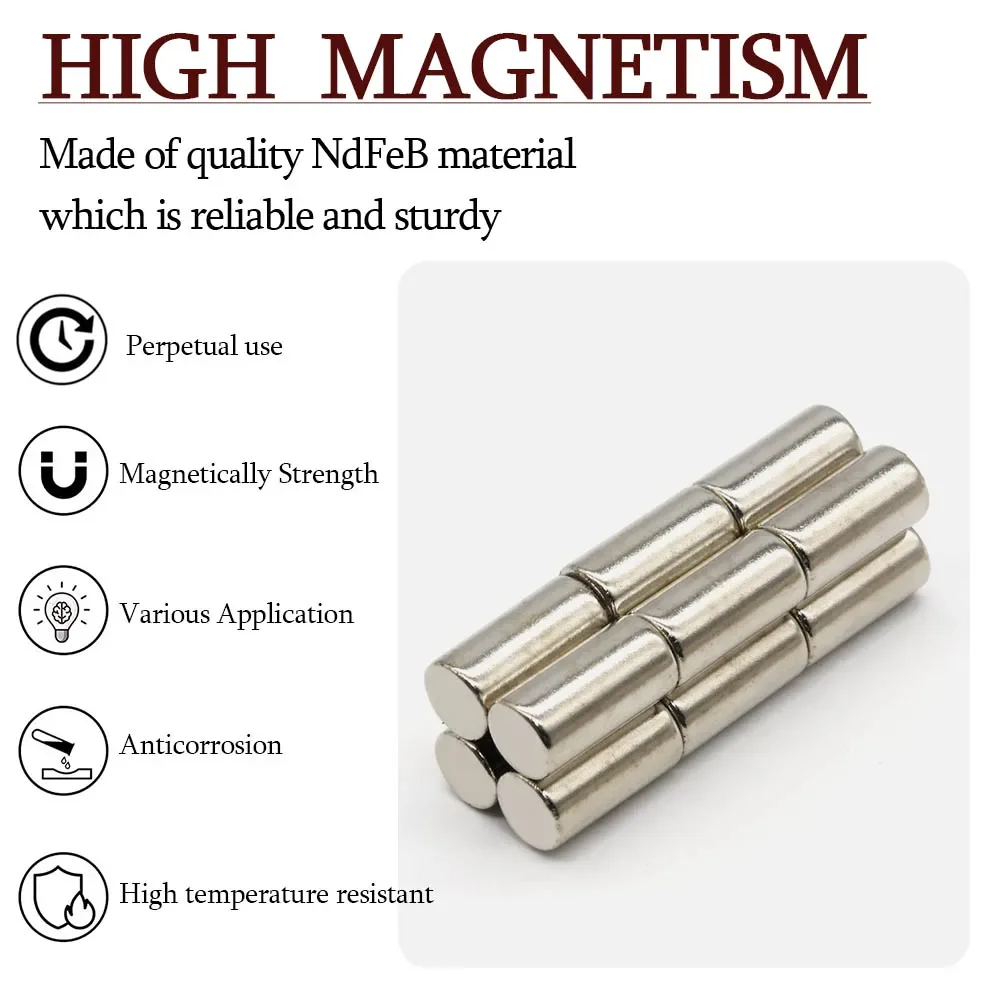 10mmx20mm Super Strong Round Neodymium Magnet Powerful Magnets N35 small Permanent Magnetic NdfeB Refrigerator Magnet 10x20