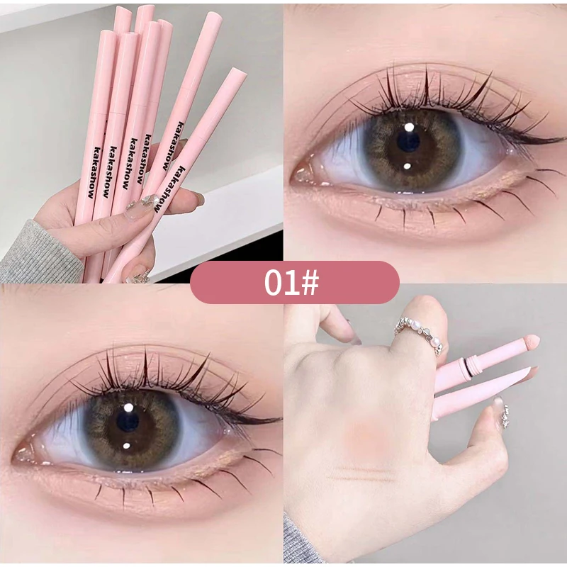 Women Double-end Lying Silkworm Eyeliner Pencil Diamond Glitter Matte Aegyosal Pen Brightening Cream Shadow Highligher Makeup