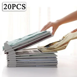 20PCS Shirt Storage Board Stackable T-shirt Organizer Folding Clothes Board Multifunctional Portable Clothes Storage with Handle