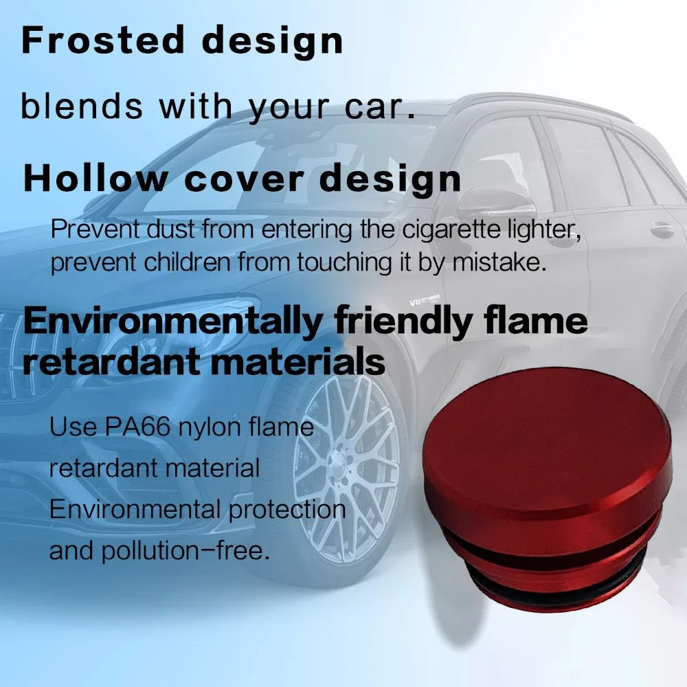 4 Pack Cigarette Lighter Cover Cap Waterproof Dustproof Cover for 12v Outlet Auto Aluminum Car Cigarette Lighter Socket Plug