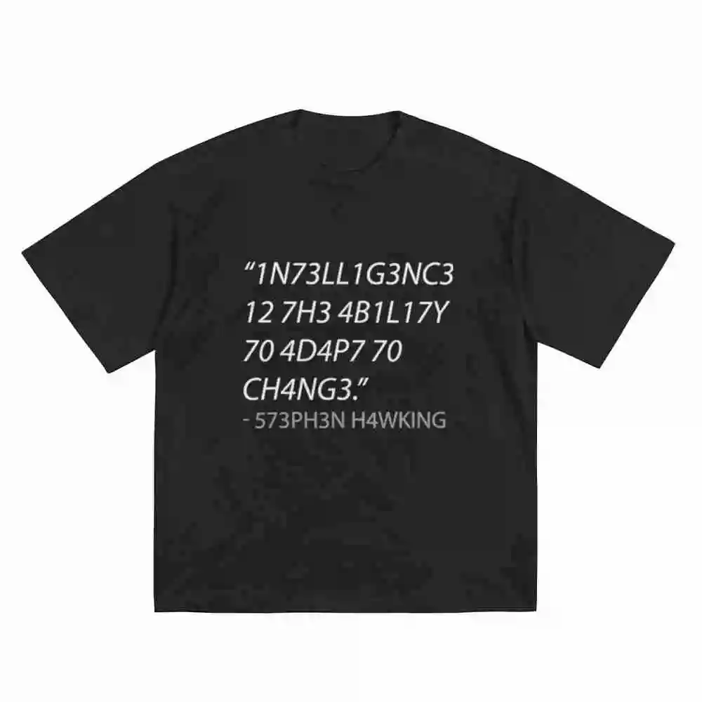 Intelligence Is The Ability To Adapt To Change Short Sleeve Tee 100% Cotton T-Shirt