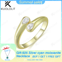 Kuololit 0.6CTW Lab Grown Diamond Engagement Ring for Women Solid 18K 14K 10K 585 Yellow Gold Wedding Band for Christmas Gift