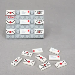 MOC 10PCS Printed 3069 Envelope Pattern Building Blocks Kits Post Office Mailbox Equipment Bricks Particle Educational Toys Gift