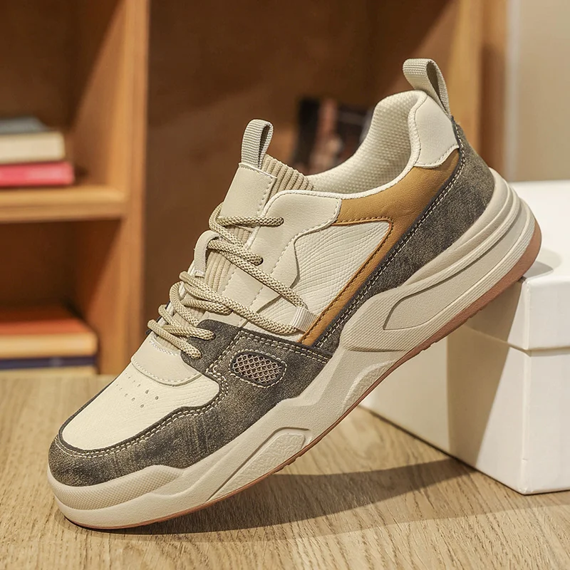 

Sports and leisure shoes, men's shoes, marathon oversized air cushioned shoes, fly woven all season rubber, wear-resistant, anti