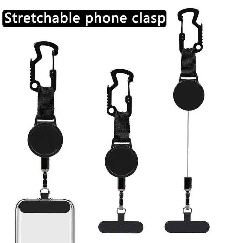 2 PCS Retractable Keychain Lanyard Anti-Theft Safety Tether With Belt Clip Heavy Duty for Travel Cellphone Smartphone