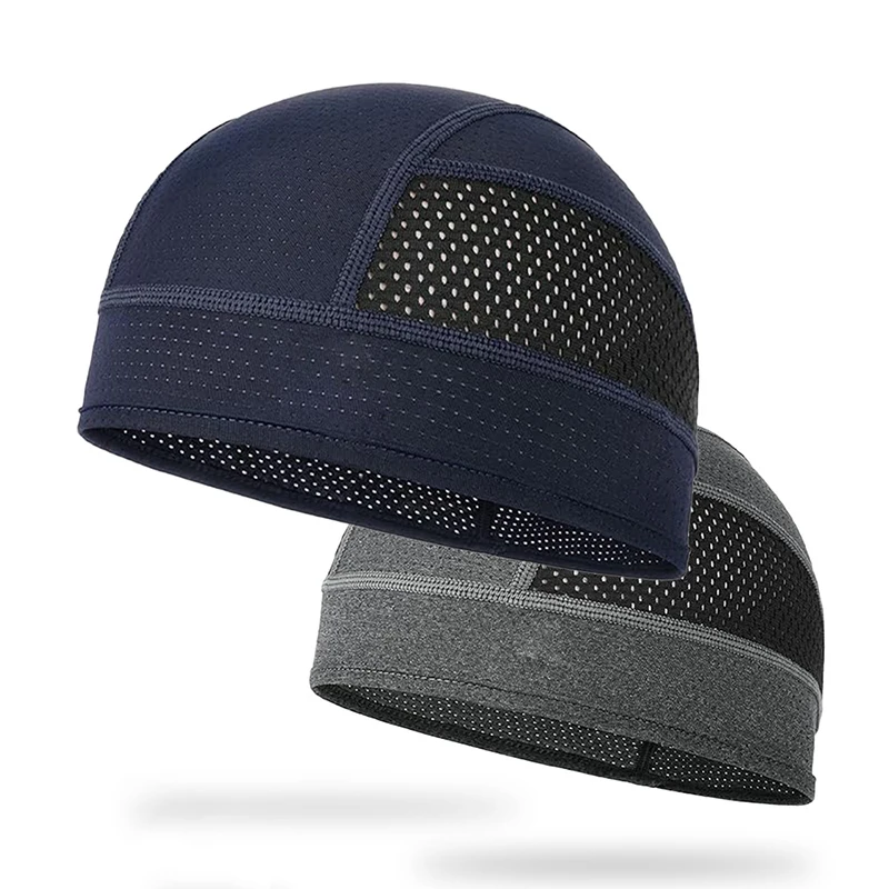 

Summer Mesh Thin Vents Beanie Cap Bonnet for Men Sweat Absorbent Skull Cap Under Helmet Moisture Wicking Cycling Cap for Rider