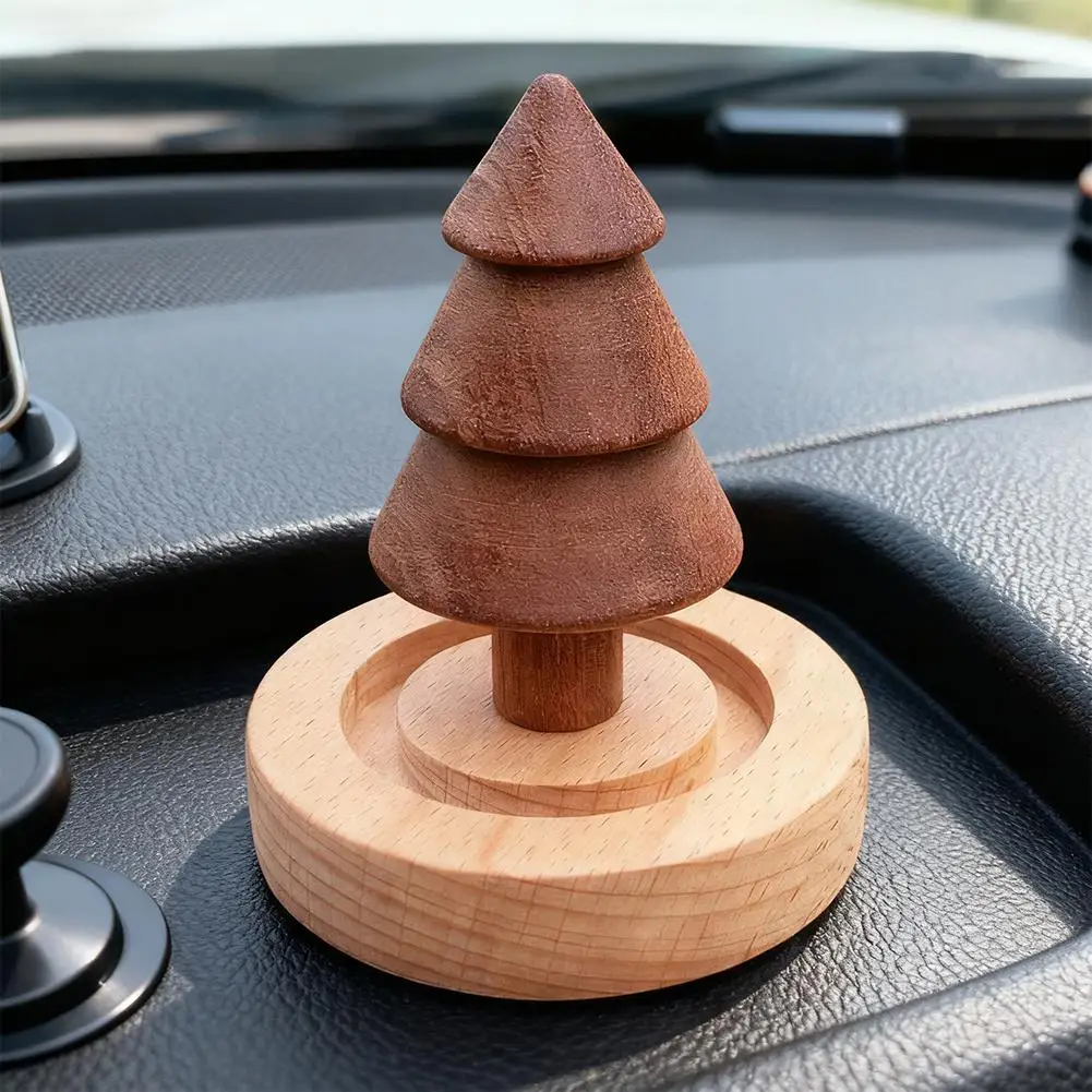 

Solid Wood Essential Oil Diffuser Mini Christmas Tree, Decor Car Long Durable Lasting Gift Home Aromatherapy Decorations Ho J0N5