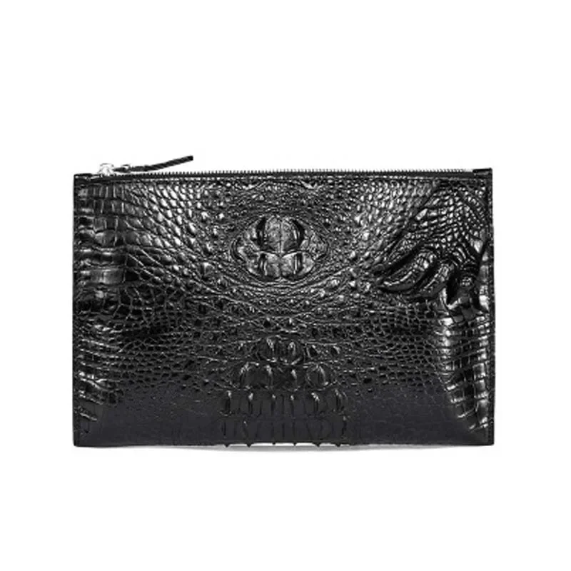 yuee new crocodile leather bag male business  handbags  large capacity  envelope fashion  men clutch