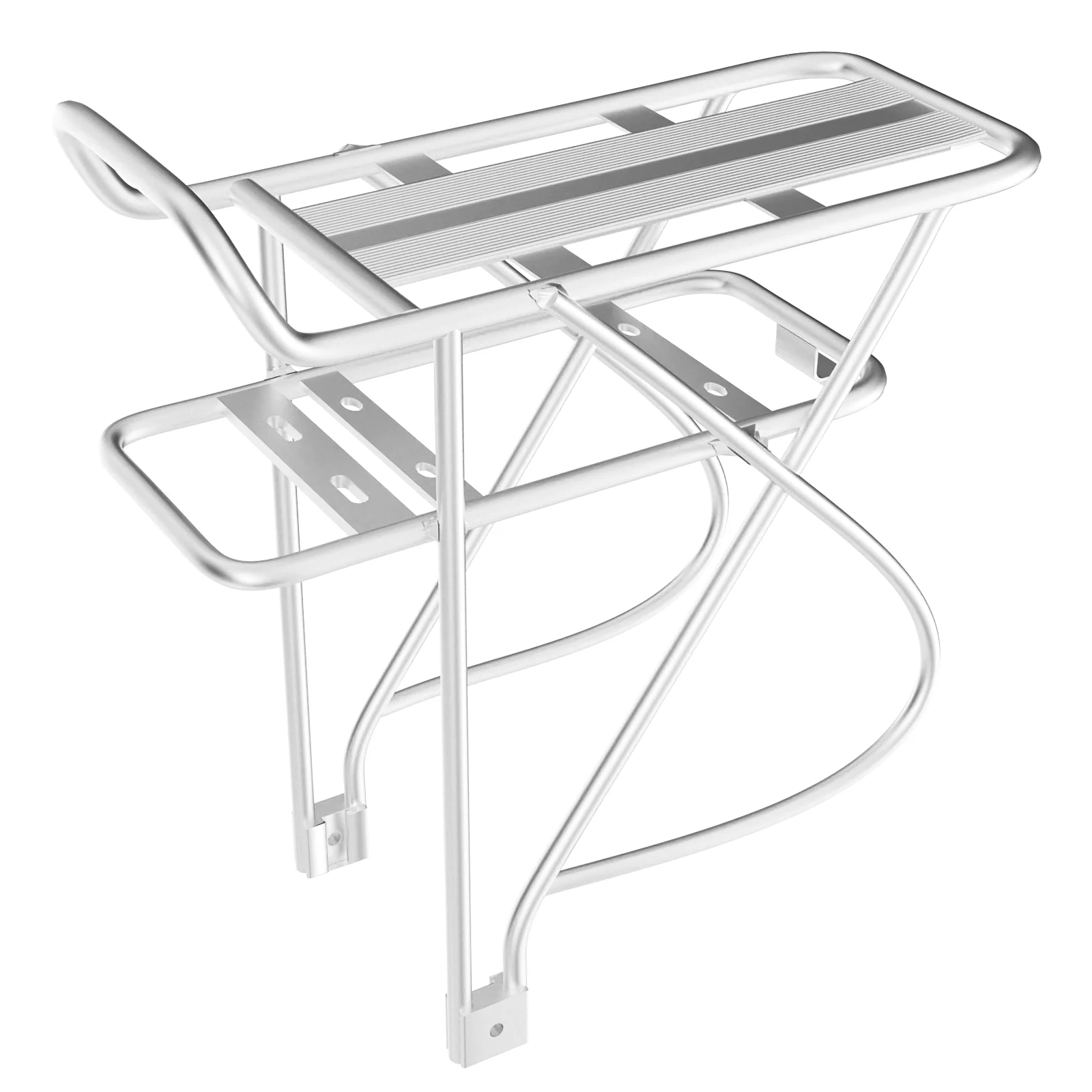 Bike Luggage Rack With Double Layer Bicycle Battery Rear Carrier Adjustable Heavy Duty Bike Hanger