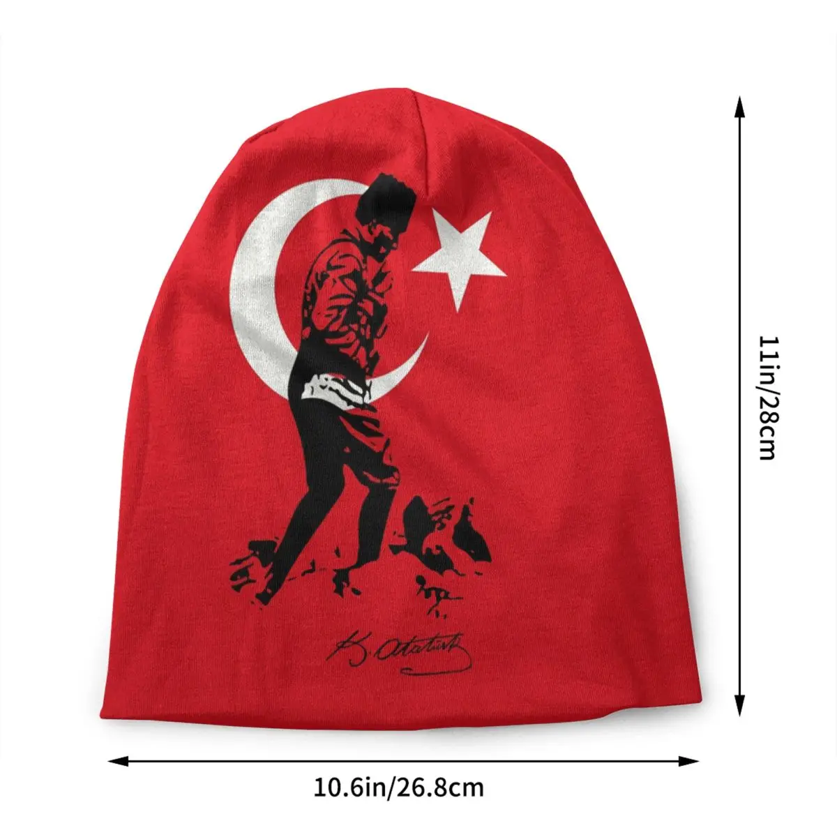 Gorro de punto con bandera turca, gorros Unisex, gorro cálido, gorro de Hip Hop, gorros de invierno, gorros de pavo, Mustafa, Kemal, Ataturk