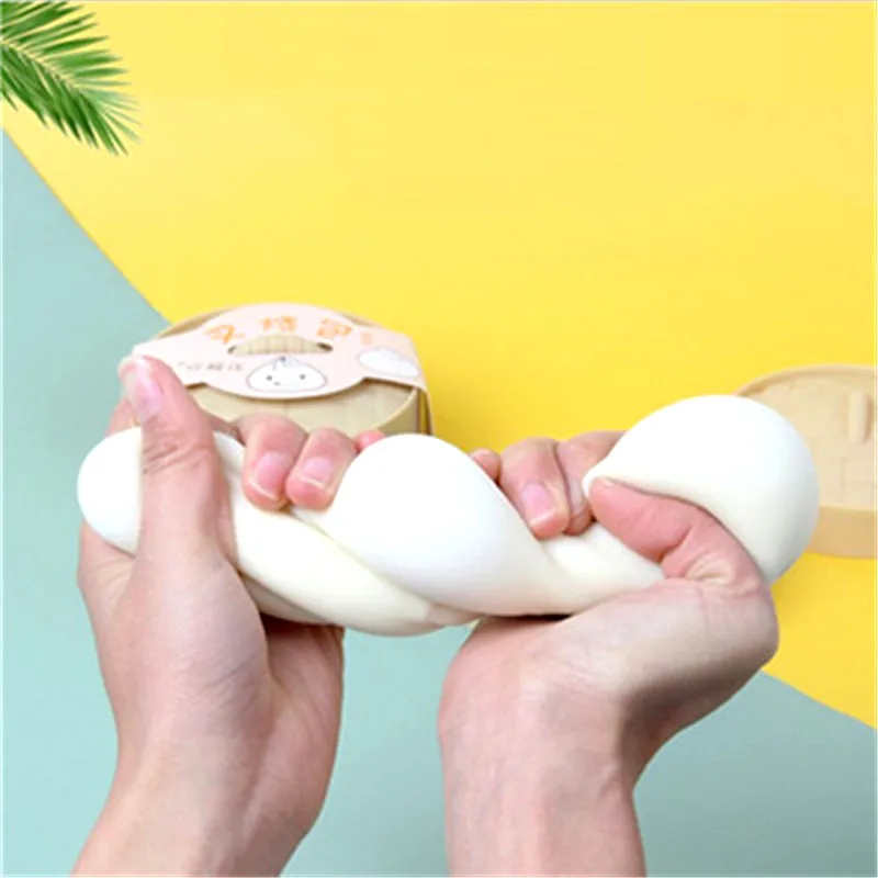 Creative Simulation Rebound Xiaolongbao Cha Siu Bao Finger Decompression , TPR Material, Small Ornaments，1pcs