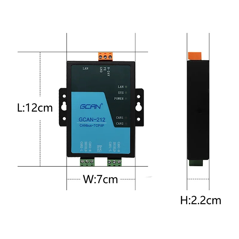 

GCAN-212 CAN To Ethernet Module Canet Industrial Grade Conversion Gateway Ethernet To CAN Bus