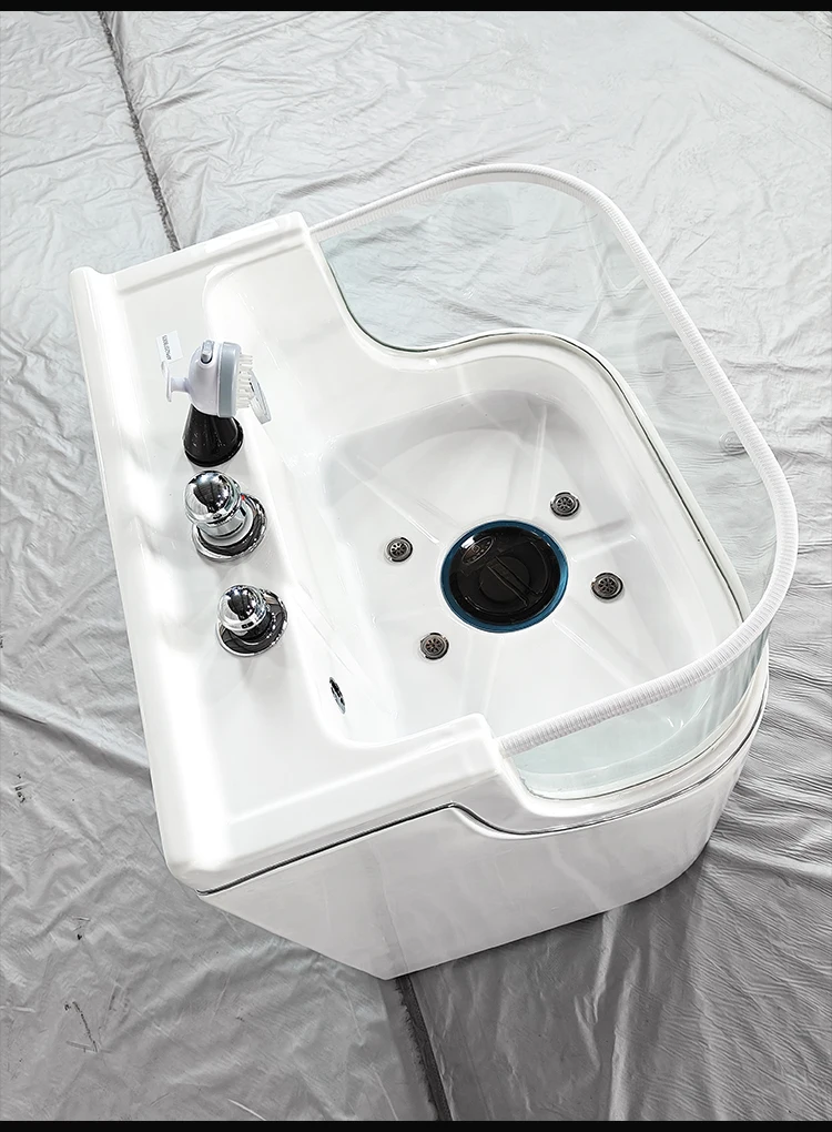 Freestanding modern rectangular dog spa machine micro bubble light massage pet ozone bathtub beauty bathtub