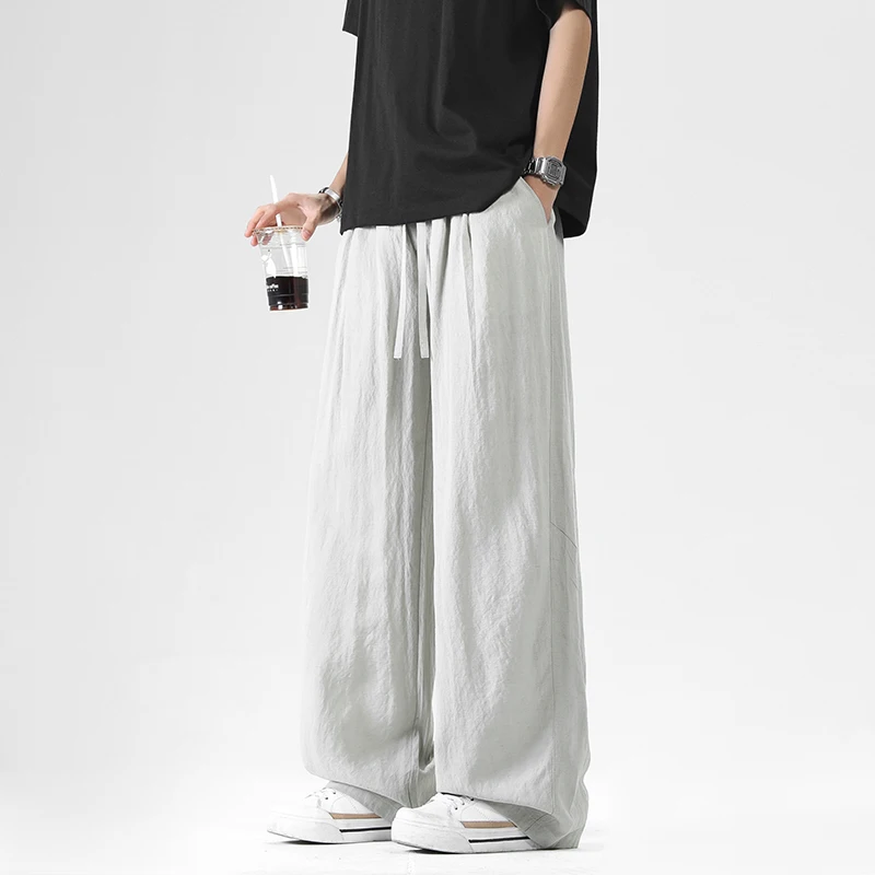 

Cotton Men's Casual Pants Loose Outdoor Workwear Straight Leg Work Trousers Four Seasons Trendy Retro American Sle